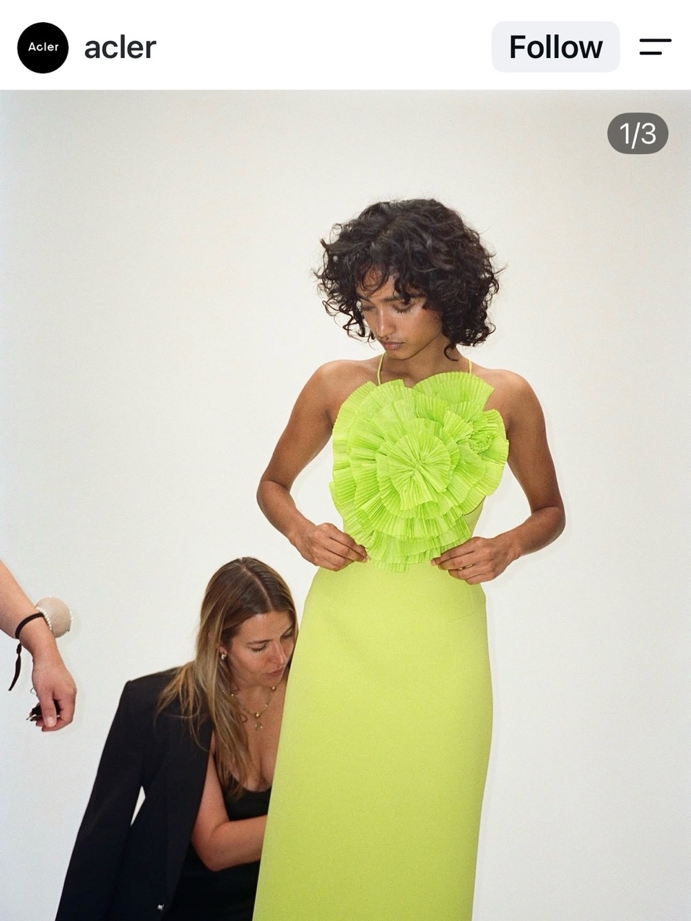 Acler 2 pc ruffle corset back tie top paired with maxi skirt matching NWT - Picture 2 of 9